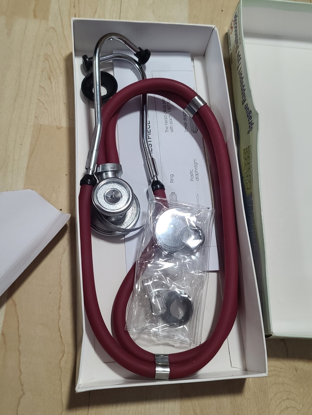 Stethoscope Burgundy Medical, Sprague Rappaport DS-9295 - Picture 2 of 4